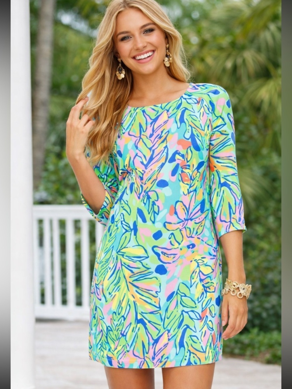 Lilly Pulitzer Carol hot spot Floral Shift Dress Size 6 36336